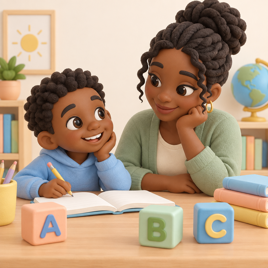 A student learning with a supportive tutor